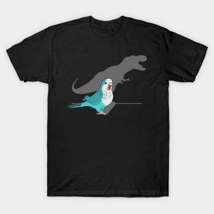 T-rex shadow blue monk parakeet T-Shirt